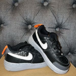 Air Force 1 LV8 2 TD 'Under Construction sneakers Size 7 Toddler Baby Black Gray